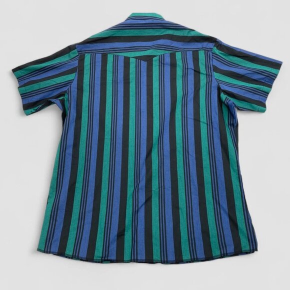 Wrangler Men's Western Shirt Dead Stock Vintage Snap Cowboy Short Sleeve 2XL - Picture 3 of 6